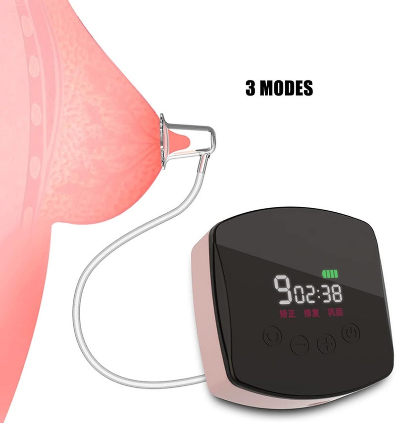woobles Electric Inverted Nipple, Electric Nipple Corrector, Electric Nipple Corrector with 3 Modes, 9 Speeds, for Flat or Inverted Nipples, Nipple Massage - Image 5
